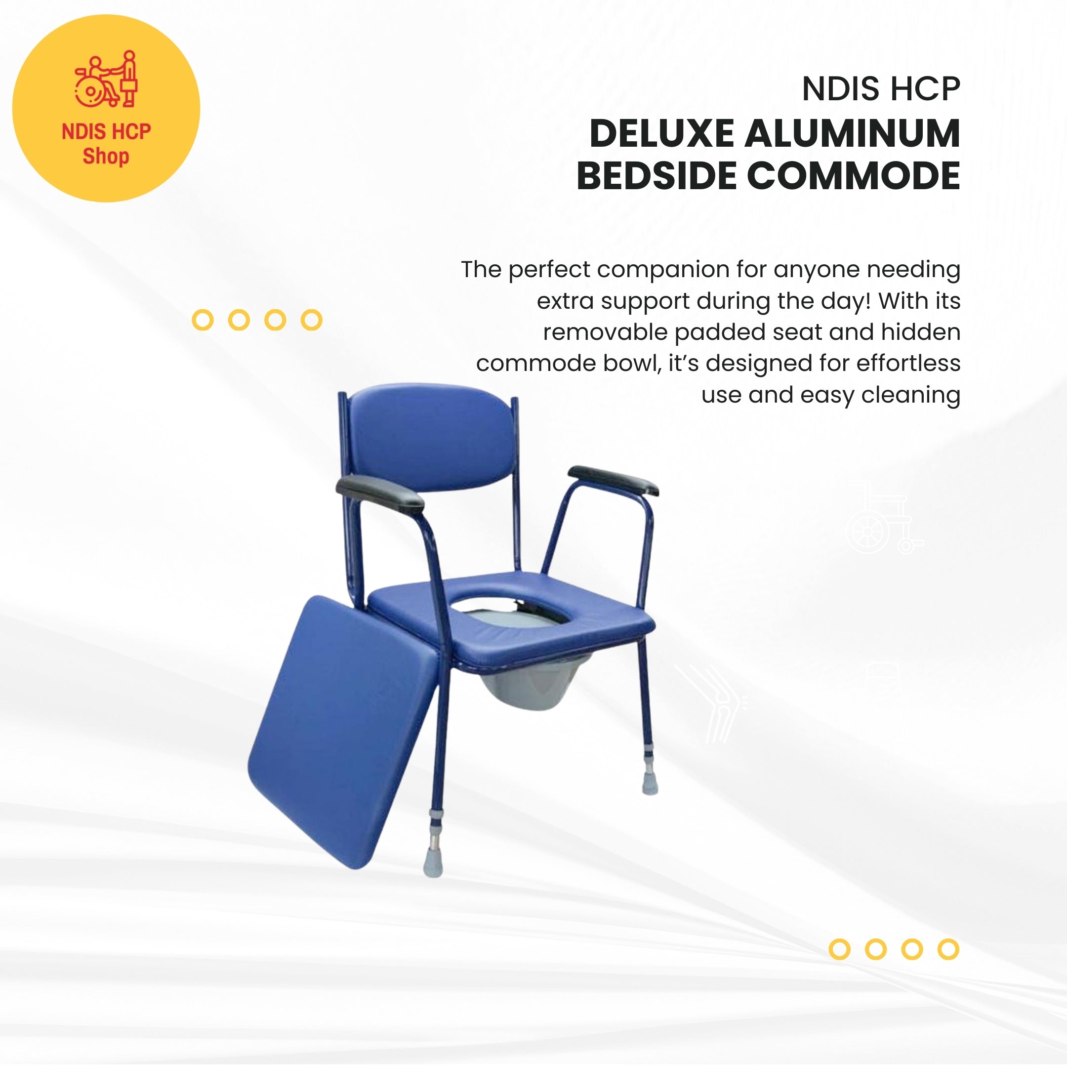 Deluxe Aluminum Bedside Commode