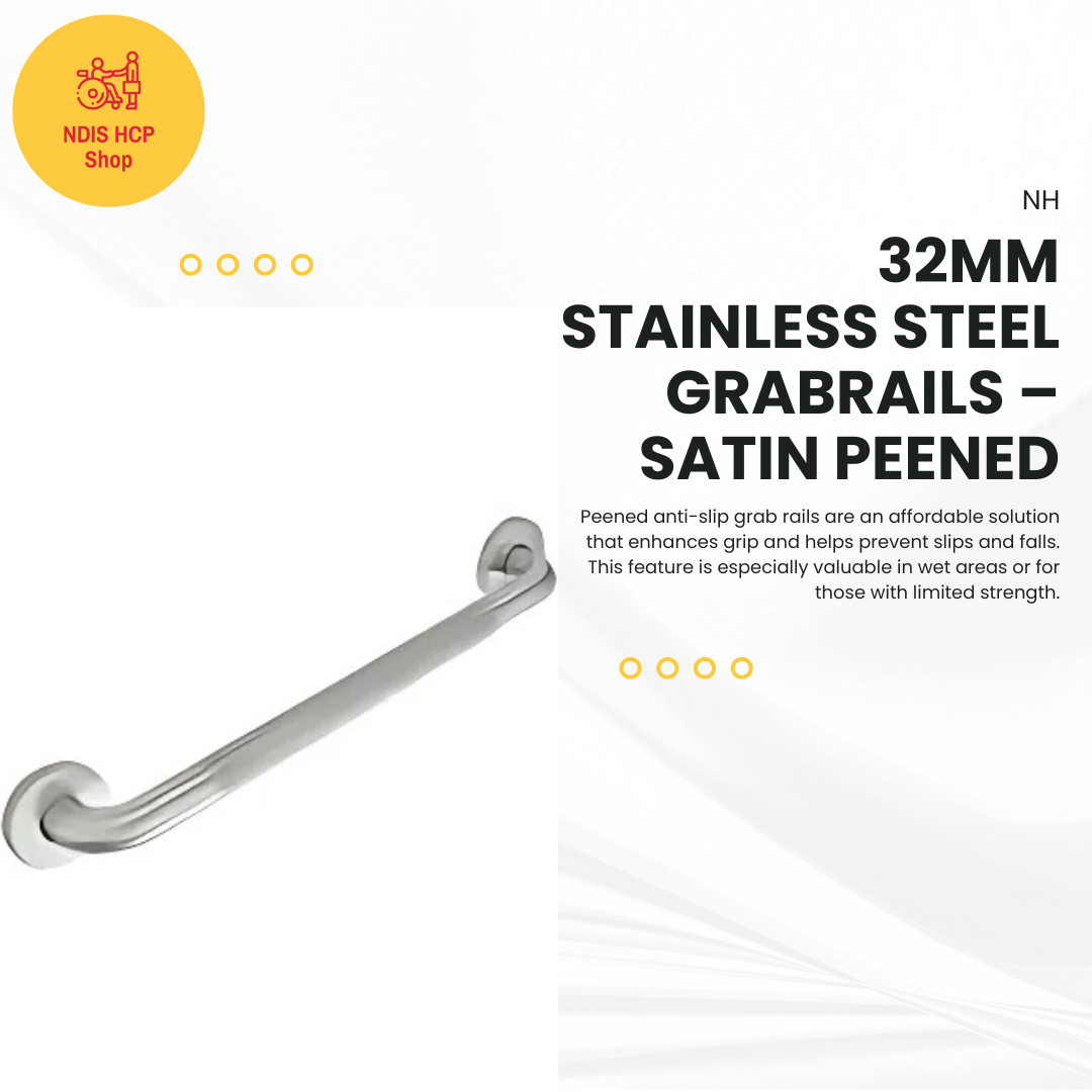 SATIN PEENED STAINLESS STEEL GRAB RAILS