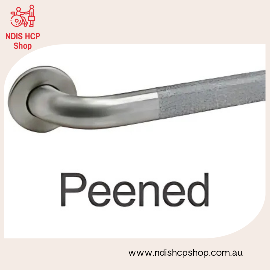 SATIN PEENED STAINLESS STEEL GRAB RAILS